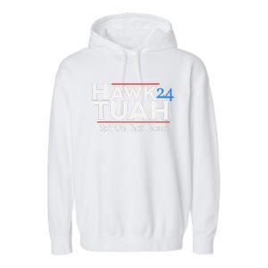 Hawk Tuah Spit On That Thang Garment-Dyed Fleece Hoodie