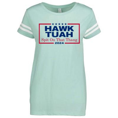 Hawk Tush Spit On That Thang Viral Election Parody Enza Ladies Jersey Football T-Shirt