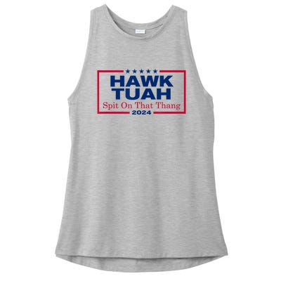 Hawk Tush Spit On That Thang Viral Election Parody Ladies PosiCharge Tri-Blend Wicking Tank