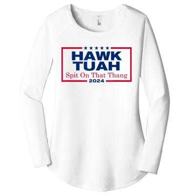 Hawk Tush Spit On That Thang Viral Election Parody Women's Perfect Tri Tunic Long Sleeve Shirt