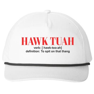 Hawk Tuah Spit On That Thang Funny Hawk Tush Snapback Five-Panel Rope Hat