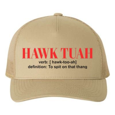 Hawk Tuah Spit On That Thang Funny Hawk Tush Yupoong Adult 5-Panel Trucker Hat