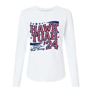 Hawk Tush Spit On That Thing Presidential Candidate Parody Womens Cotton Relaxed Long Sleeve T-Shirt