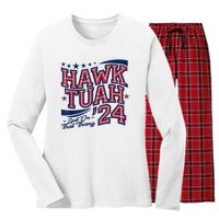 Hawk Tush Spit On That Thing Presidential Candidate Parody Women's Long Sleeve Flannel Pajama Set 