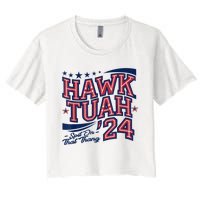 Hawk Tush Spit On That Thing Presidential Candidate Parody Women's Crop Top Tee