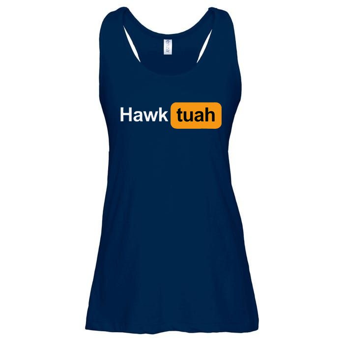 Hawk Tuah Spit On That Thang Funny Rave Festival Ladies Essential Flowy Tank