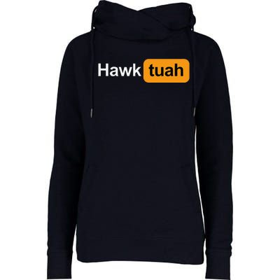 Hawk Tuah Spit On That Thang Funny Rave Festival Womens Funnel Neck Pullover Hood