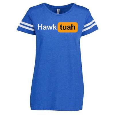 Hawk Tuah Spit On That Thang Funny Rave Festival Enza Ladies Jersey Football T-Shirt