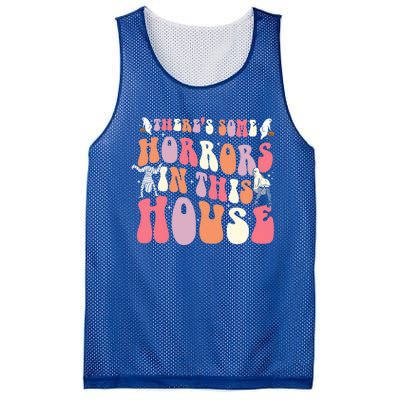 Halloween Theres Some Horrors In This House Funny Gift Mesh Reversible Basketball Jersey Tank