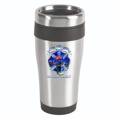 Honor Their Sacrifice Never Forget 911 September 11 Fire Fighters Heroes 16oz Travel Tumbler