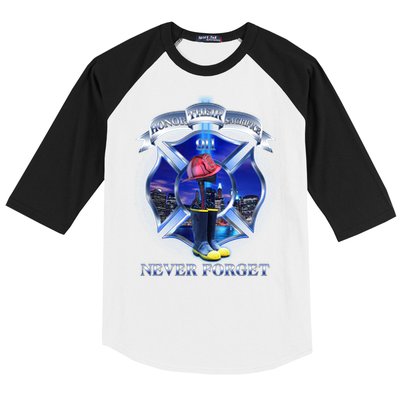 Honor Their Sacrifice Never Forget 911 September 11 Fire Fighters Heroes Baseball Sleeve Shirt