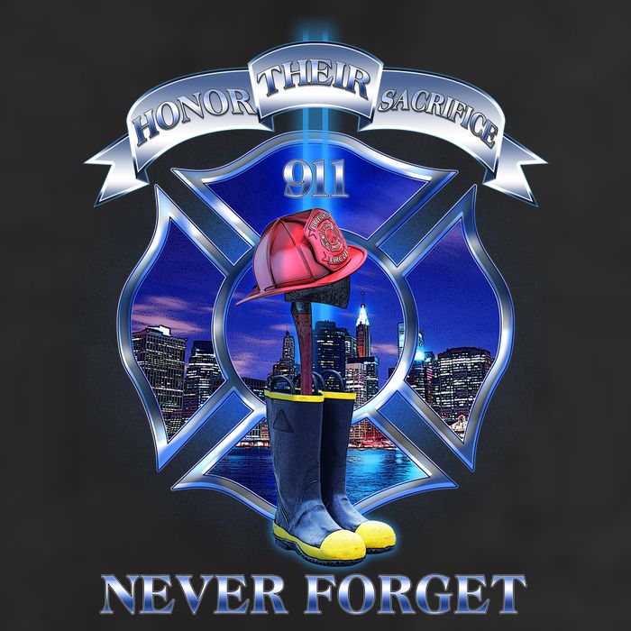 Honor Their Sacrifice Never Forget 911 September 11 Fire Fighters Heroes Trucker Hat