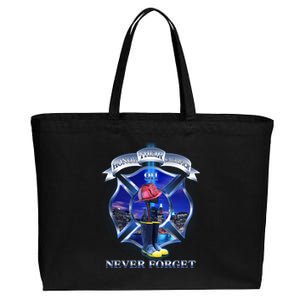 Honor Their Sacrifice Never Forget 911 September 11 Fire Fighters Heroes Cotton Canvas Jumbo Tote