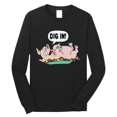 Homer The S.I.M.P.S.O.N.S Pig Dig In Long Sleeve Shirt