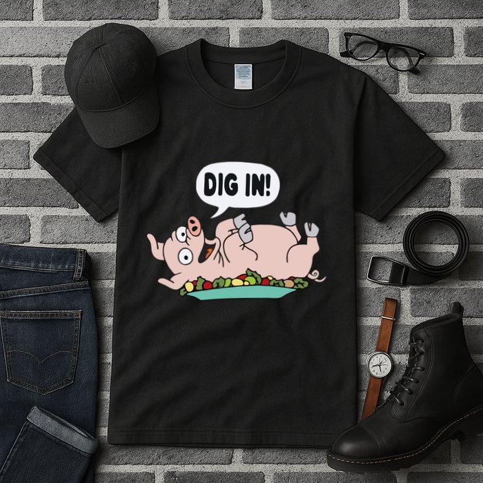 Homer The S.I.M.P.S.O.N.S Pig Dig In Tall T-Shirt