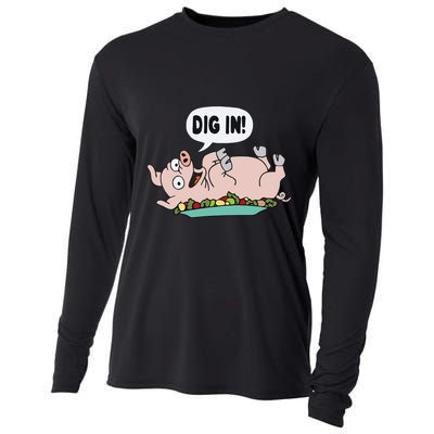 Homer The S.I.M.P.S.O.N.S Pig Dig In Cooling Performance Long Sleeve Crew