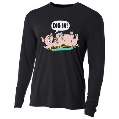 Homer The S.I.M.P.S.O.N.S Pig Dig In Cooling Performance Long Sleeve Crew