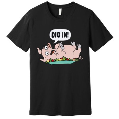 Homer The S.I.M.P.S.O.N.S Pig Dig In Premium T-Shirt