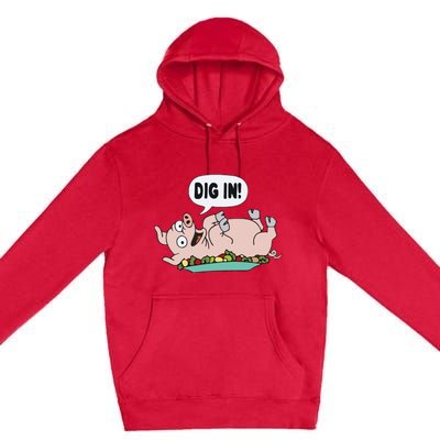 Homer The S.I.M.P.S.O.N.S Pig Dig In Premium Pullover Hoodie