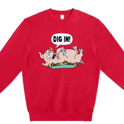 Homer The S.I.M.P.S.O.N.S Pig Dig In Premium Crewneck Sweatshirt