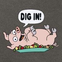 Homer The S.I.M.P.S.O.N.S Pig Dig In Cotton Canvas Backpack