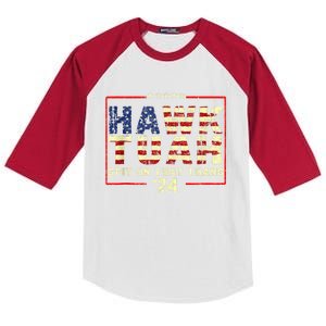 Hawk Tuah Spit By Bronson Summers Hawk Tuah Kids Colorblock Raglan Jersey