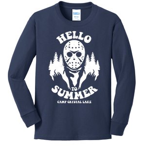 Hello To Summer Camp Crystal Lake Kids Long Sleeve Shirt