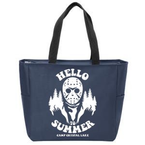 Hello To Summer Camp Crystal Lake Zip Tote Bag