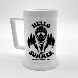 Hello To Summer Camp Crystal Lake Beer Stein