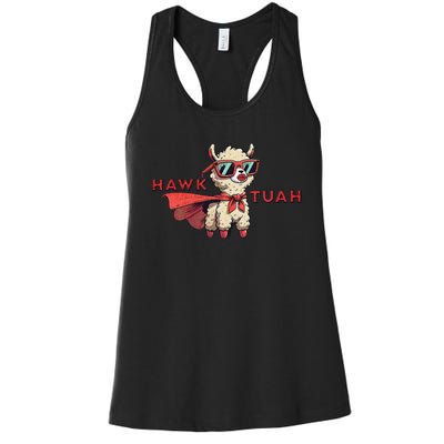 Hawk Tush Spit Parody Presidential Women's Racerback Tank