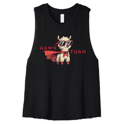 Hawk Tush Spit Parody Presidential Women's Racerback Cropped Tank