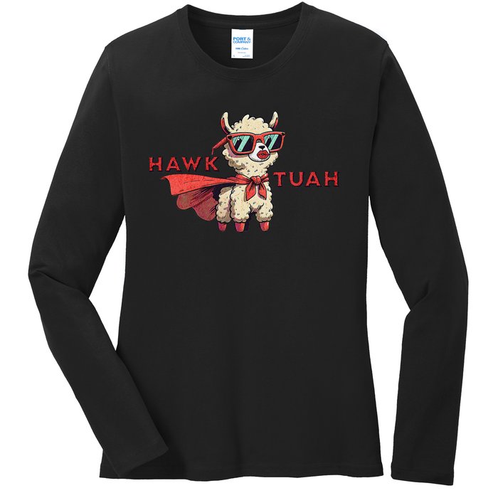 Hawk Tush Spit Parody Presidential Ladies Long Sleeve Shirt