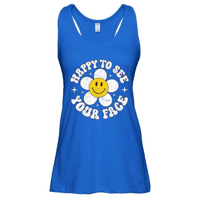 Happy To See Your Face Cute First Day Of School Friend Squad Ladies Essential Flowy Tank