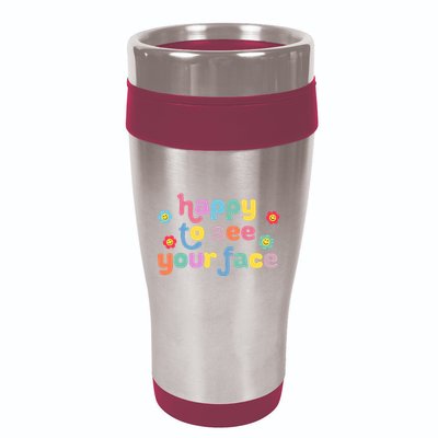 Happy To See Your Face Teachers Students First Day Of School 16oz Travel Tumbler
