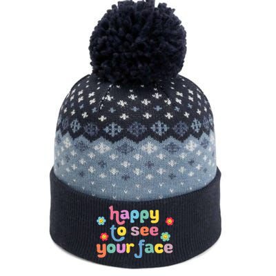 Happy To See Your Face Teachers Students First Day Of School The Baniff Cuffed Pom Beanie