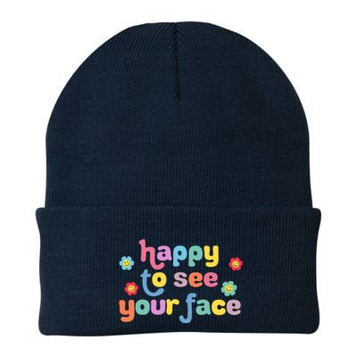 Happy To See Your Face Teachers Students First Day Of School Beanie