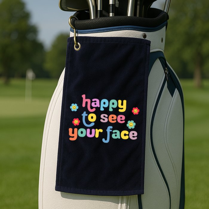 Happy To See Your Face Teachers Students First Day Of School Golf Towel