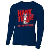 Hawk Tuah Spit On That Thang Funny Llama Cooling Performance Long Sleeve Crew