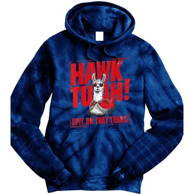 Hawk Tuah Spit On That Thang Funny Llama Tie Dye Hoodie