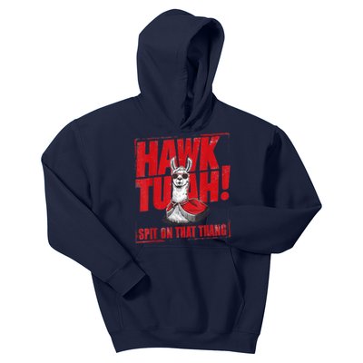 Hawk Tuah Spit On That Thang Funny Llama Kids Hoodie