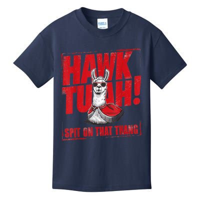 Hawk Tuah Spit On That Thang Funny Llama Kids T-Shirt