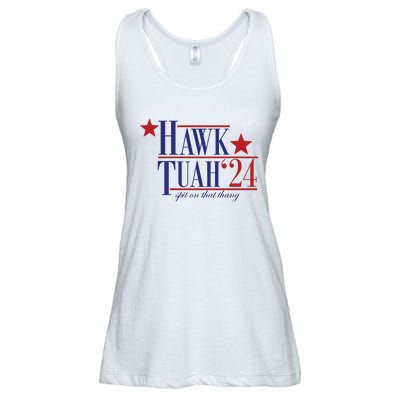 Hawk Tuah Spit On That Thang Funny Viral 24 Election Ladies Essential Flowy Tank