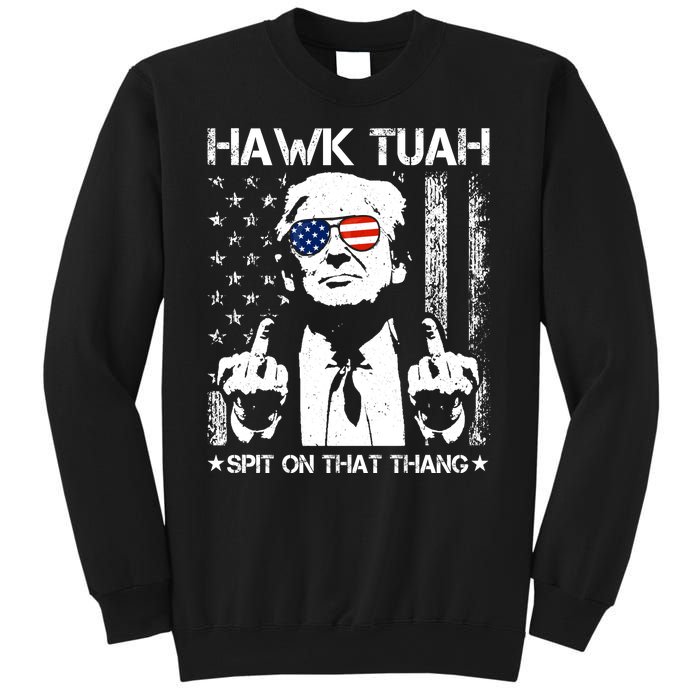 Hawk Tuah Spit On That Thang Trump Sweatshirt