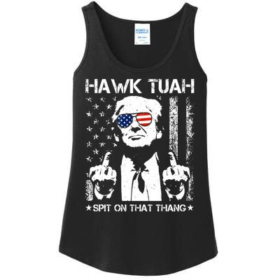 Hawk Tuah Spit On That Thang Trump Ladies Essential Tank