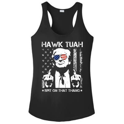 Hawk Tuah Spit On That Thang Trump Ladies PosiCharge Competitor Racerback Tank