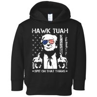 Hawk Tuah Spit On That Thang Trump Toddler Hoodie