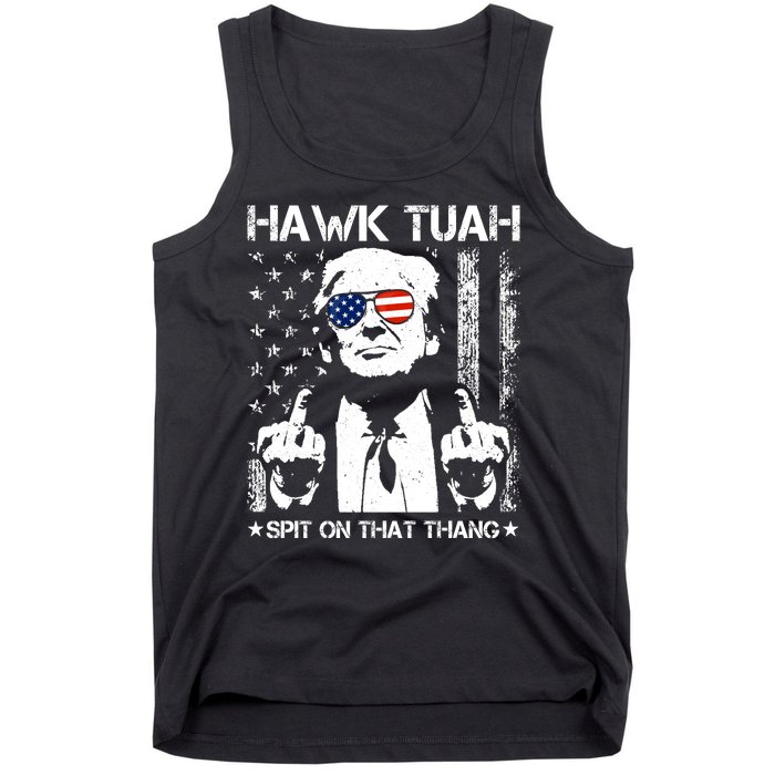 Hawk Tuah Spit On That Thang Trump Tank Top