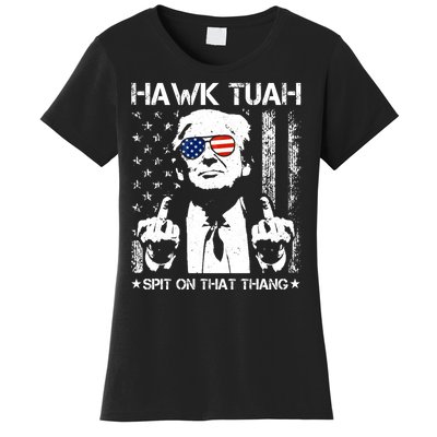 Hawk Tuah Spit On That Thang Trump Women's T-Shirt