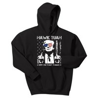 Hawk Tuah Spit On That Thang Trump Kids Hoodie