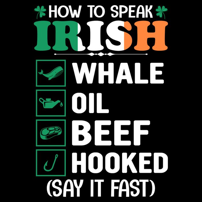 How To Speak Irish Funny 7-Panel Snapback Hat